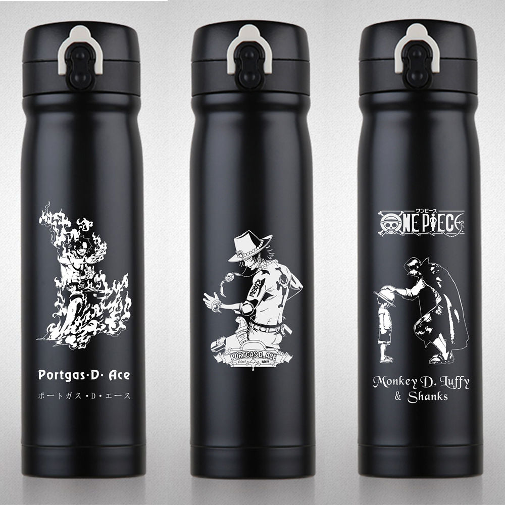 Anime ONE PIECE Monkey D. Luffy Roronoa Zoro Water Bottle