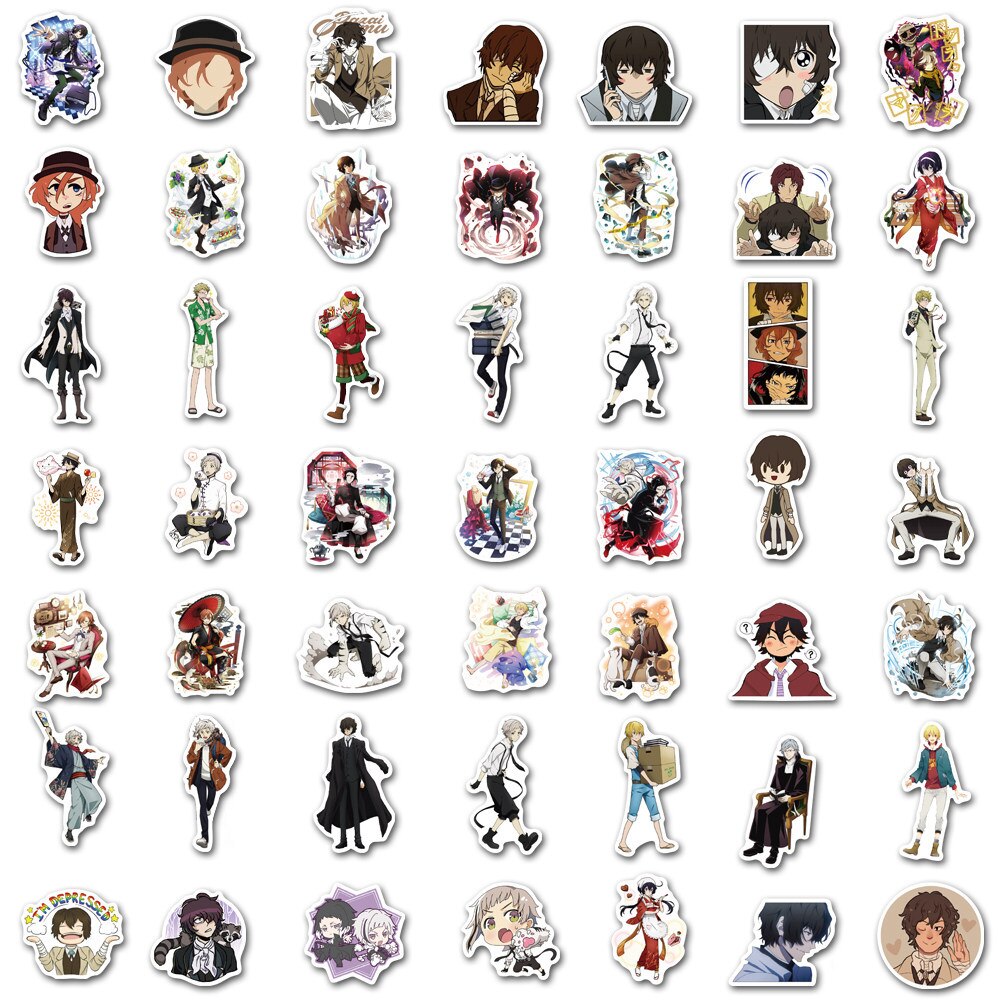 Anime Stickers Bungou Stray Dogs 10/20/50/100Pcs