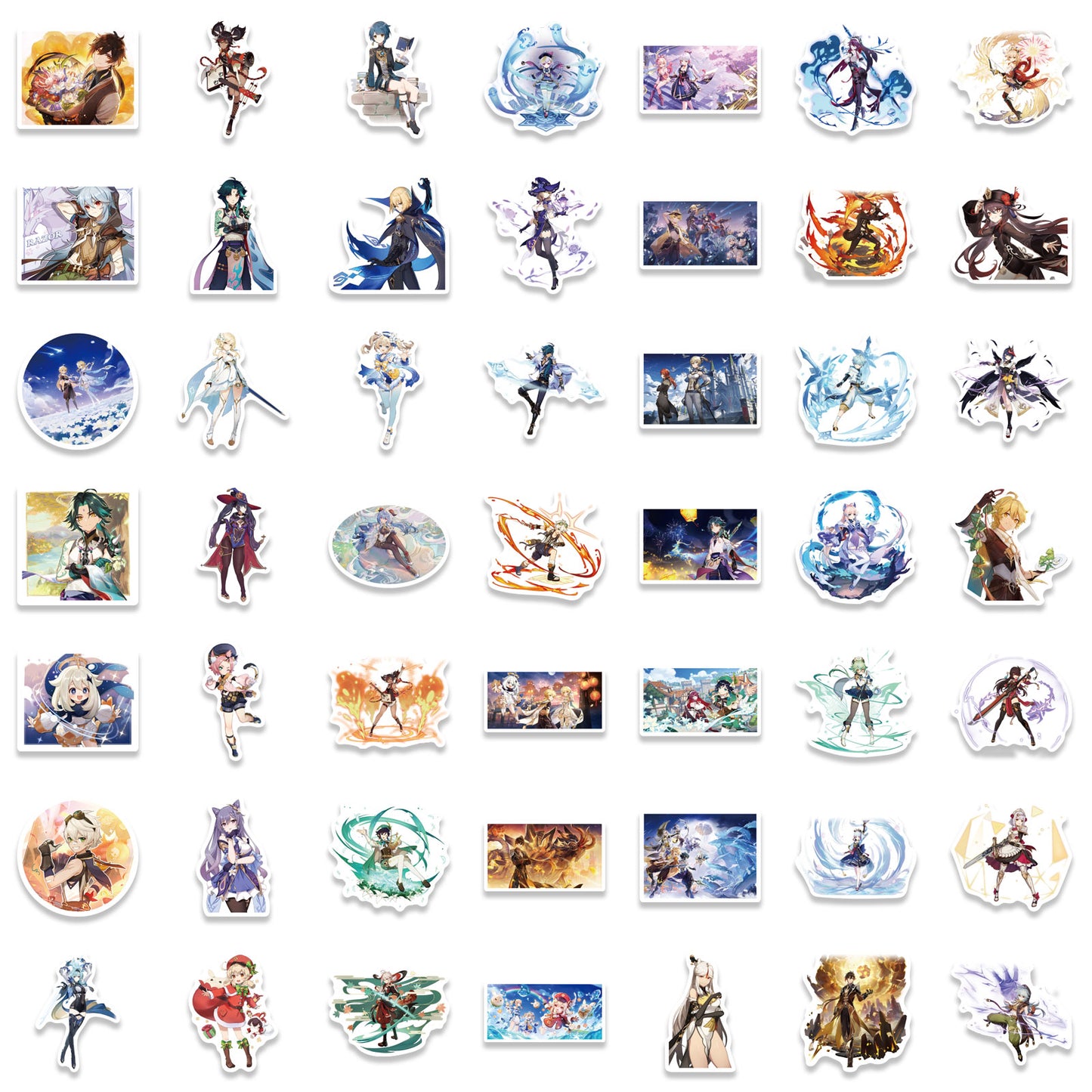 Anime Genshin Impact Game Stickers