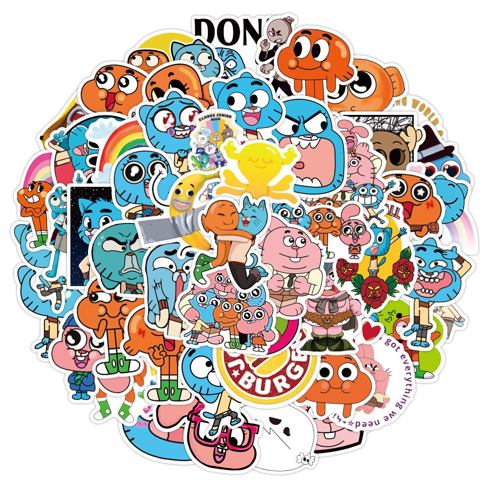 The Amazing World of Gumball Stickers 10/30/50/100 Stickers
