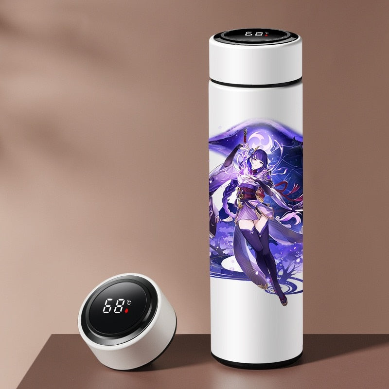 Anime Genshin Impact Vacuum Cup Thermos Smart Water Bottle