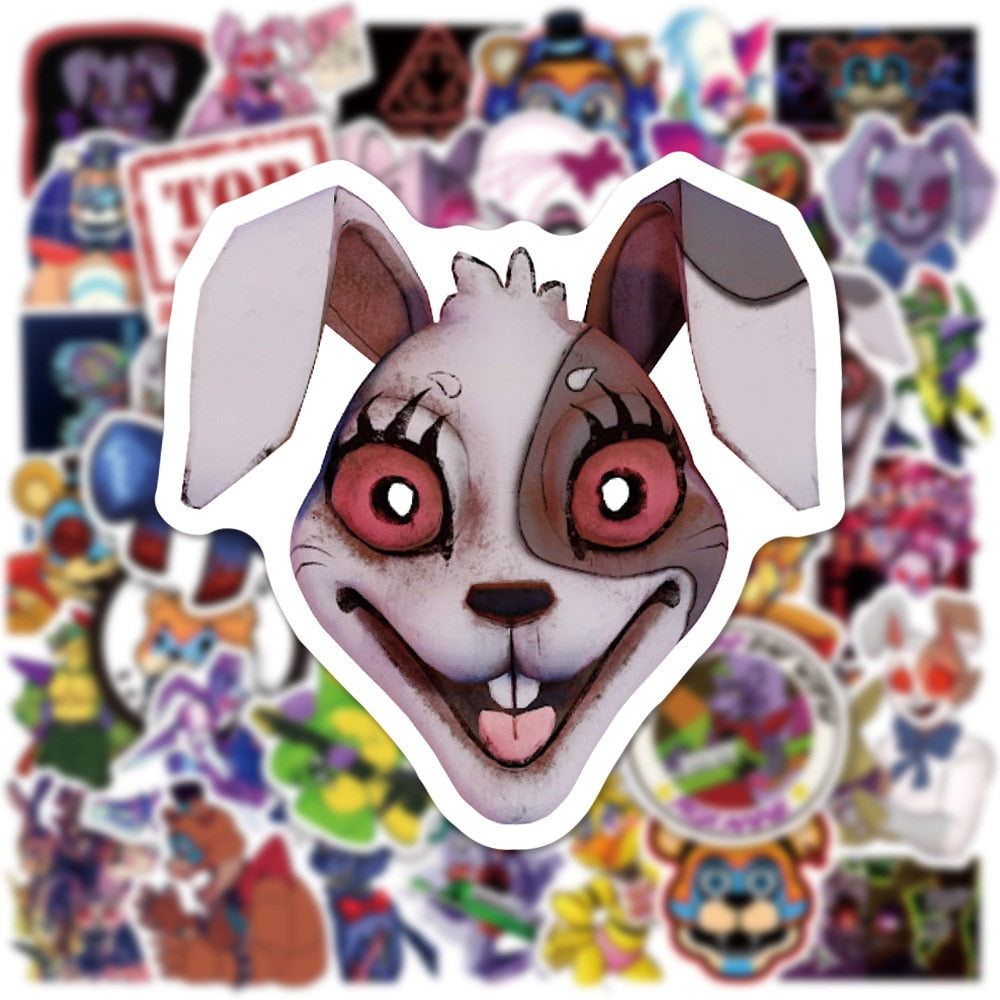 50 FNAF Security Breach Graffiti Stickers
