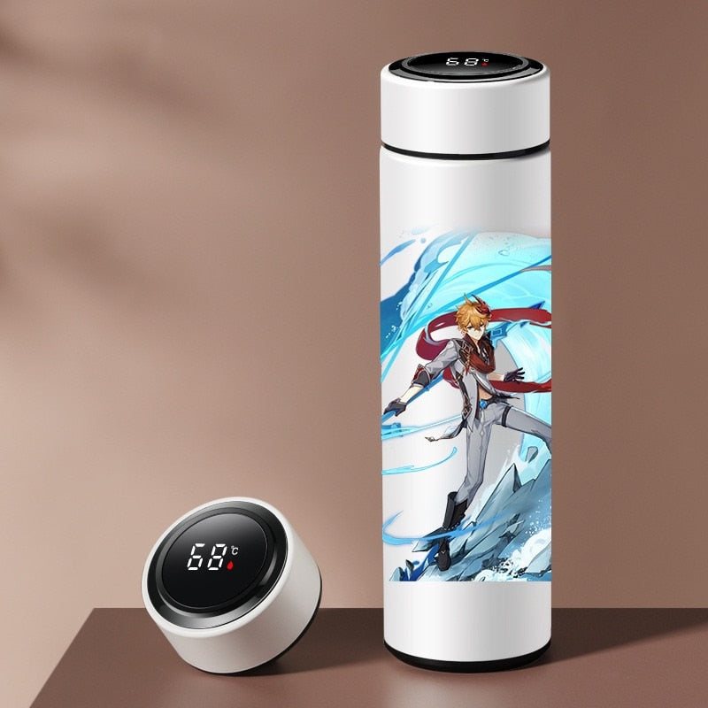 Anime Genshin Impact Vacuum Cup Thermos Smart Water Bottle