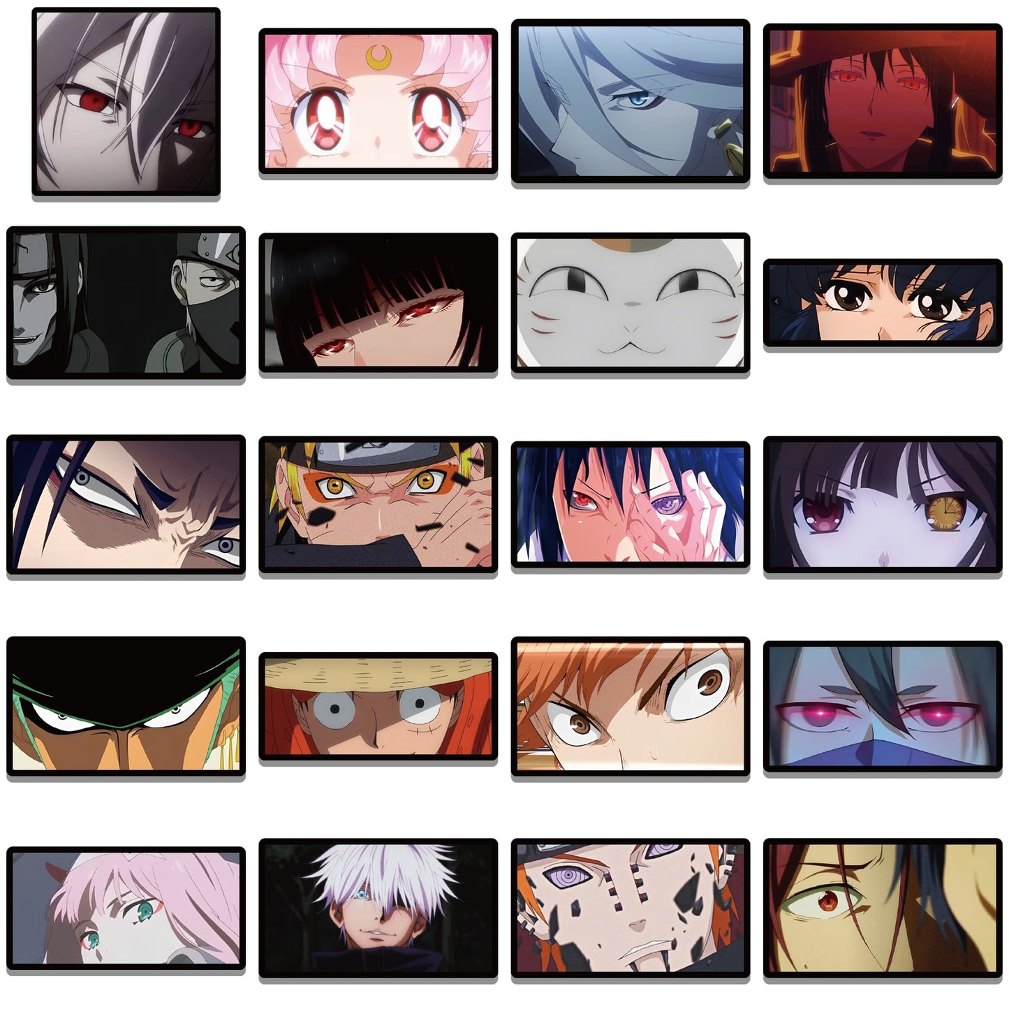Anime Character Naruto Eyes Graffiti Stickers