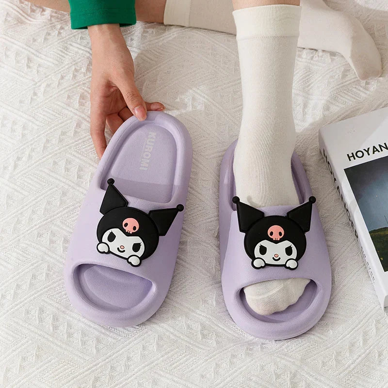 Cute Slides featuring Kuromi, My Melody Cinnamoroll Non-slip Outdoor Beach Shoes