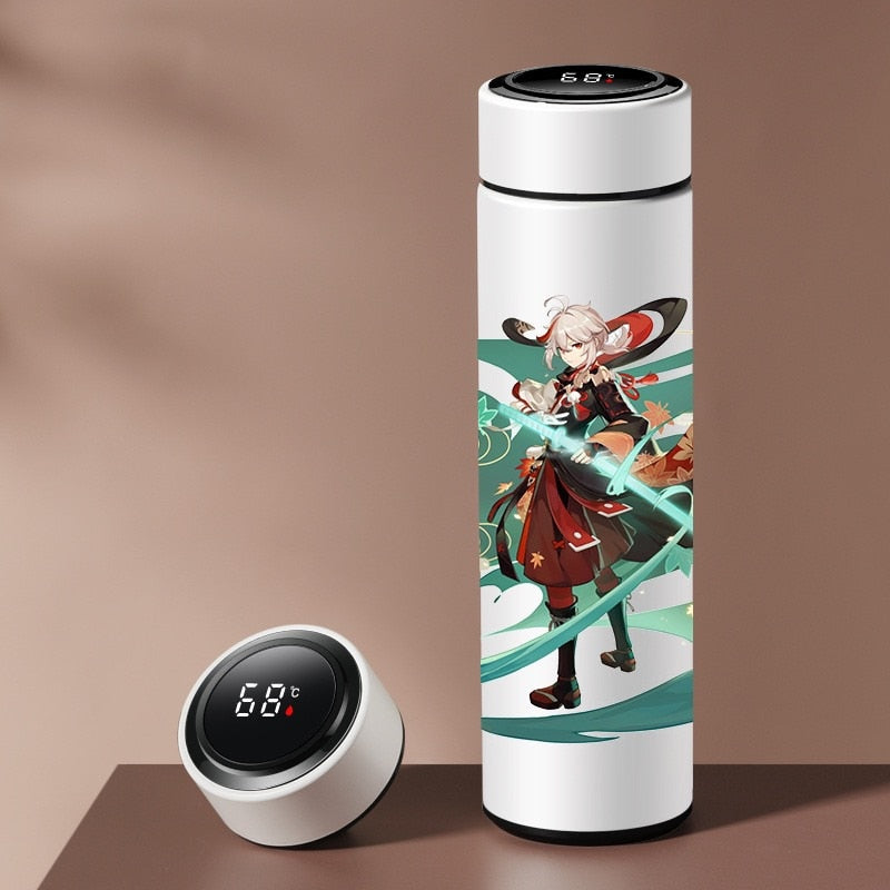 Anime Genshin Impact Vacuum Cup Thermos Smart Water Bottle