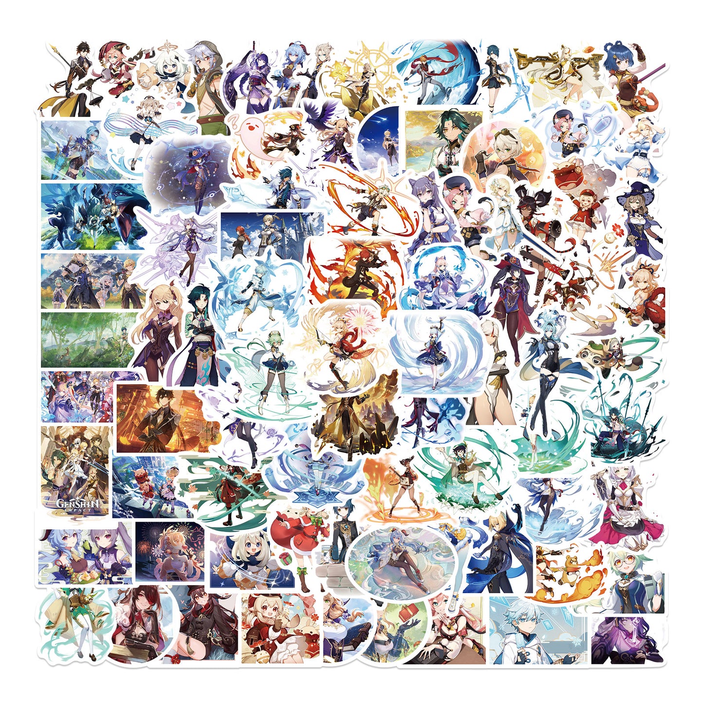 Anime Genshin Impact Game Stickers