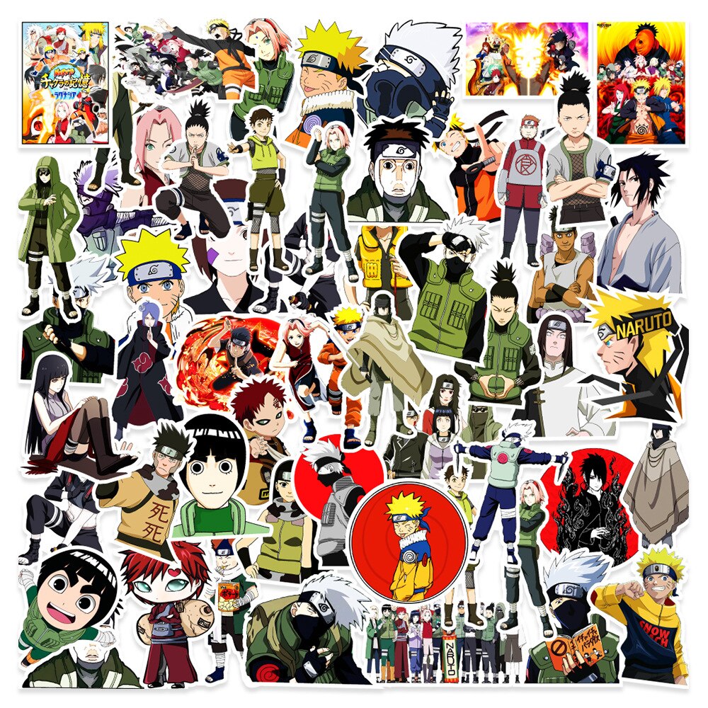 Anime Naruto Collection Various Stickers 50pcs