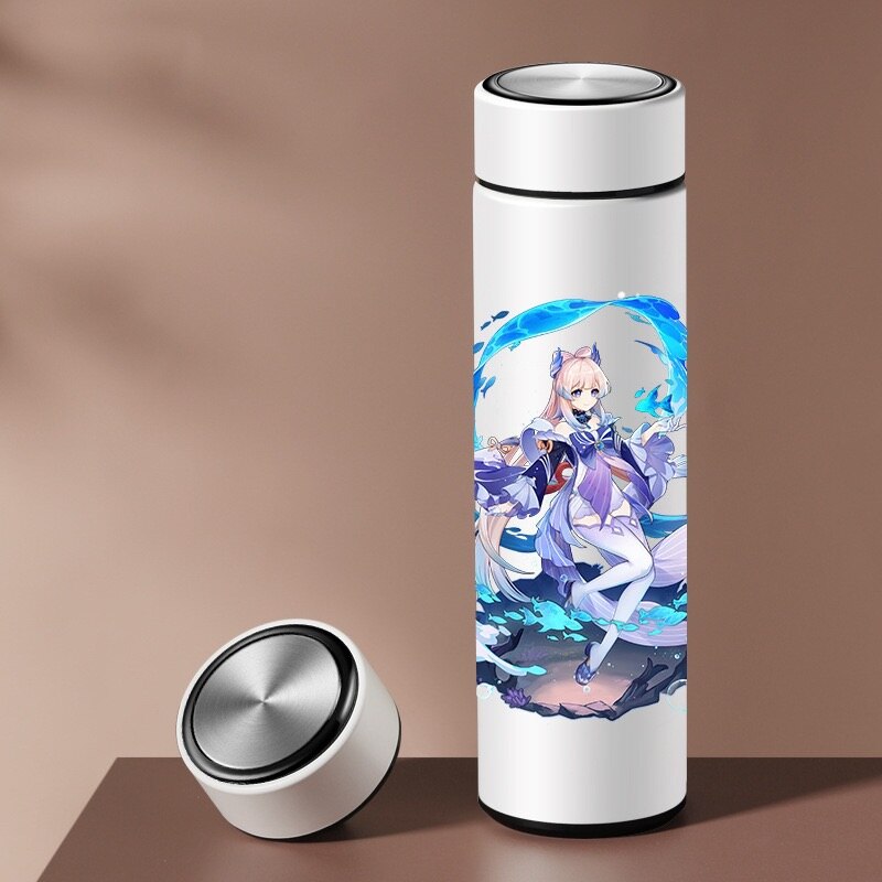 Anime Genshin Impact Vacuum Cup Thermos Smart Water Bottle