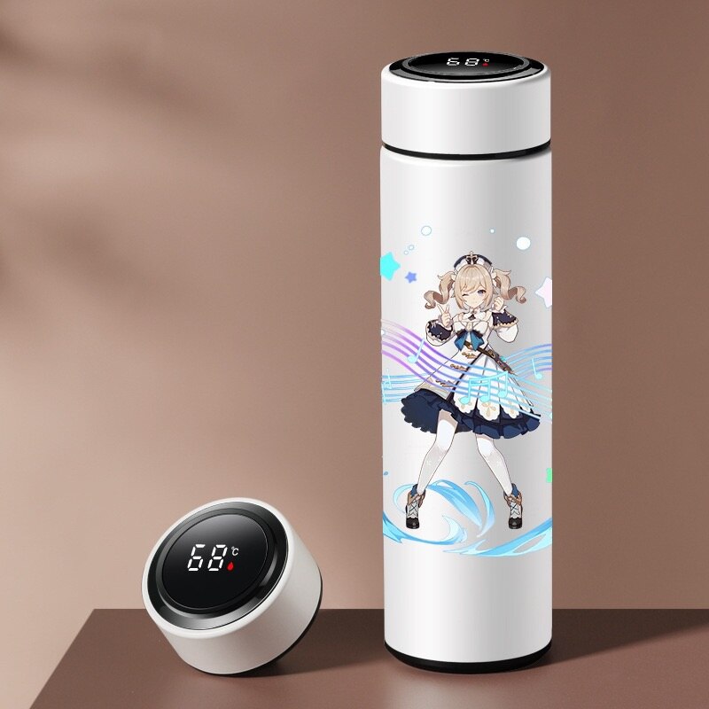 Anime Genshin Impact Vacuum Cup Thermos Smart Water Bottle