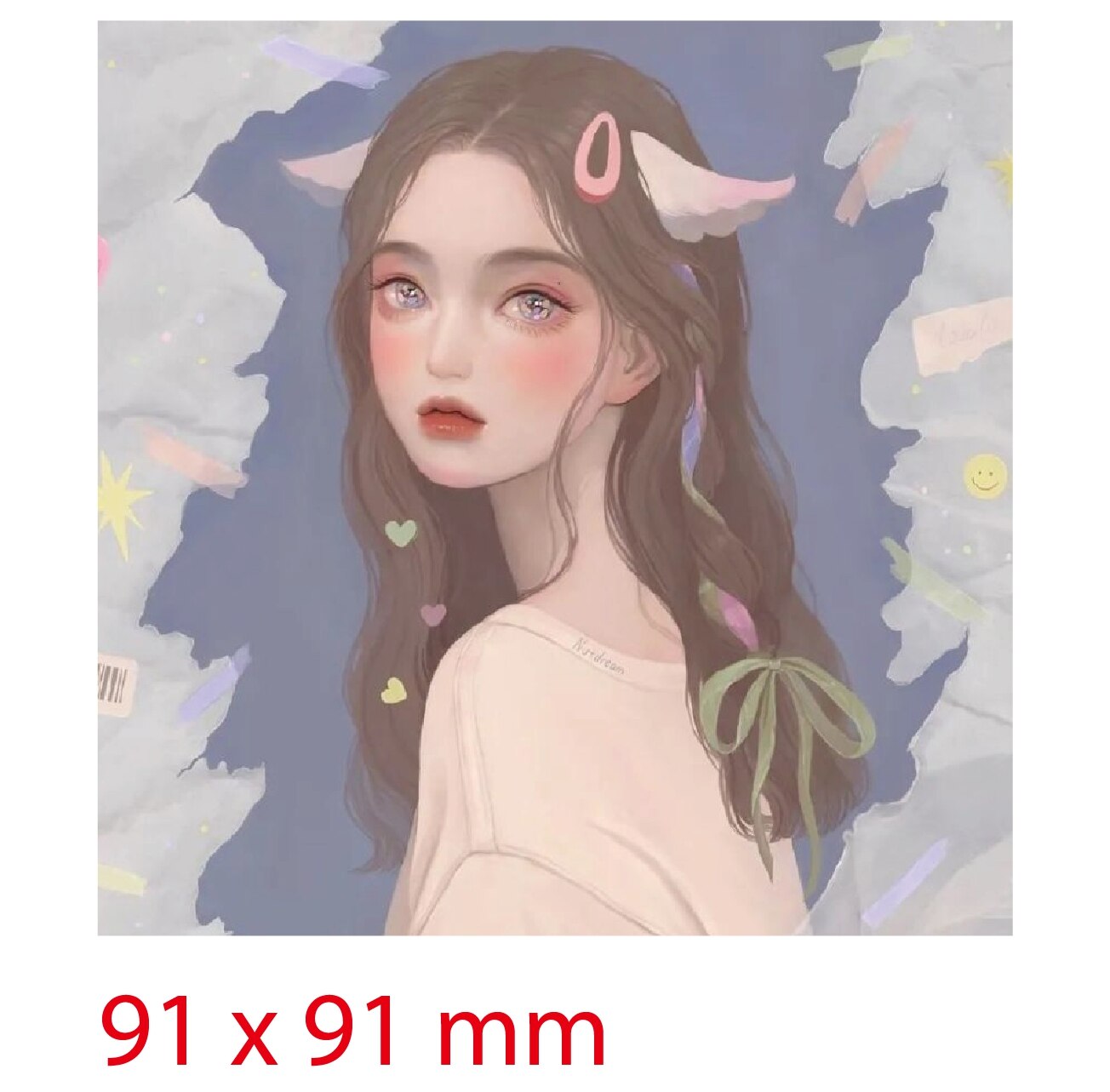 Art Decoration BIG Card Waterproof Double Sided Postcard Sticker