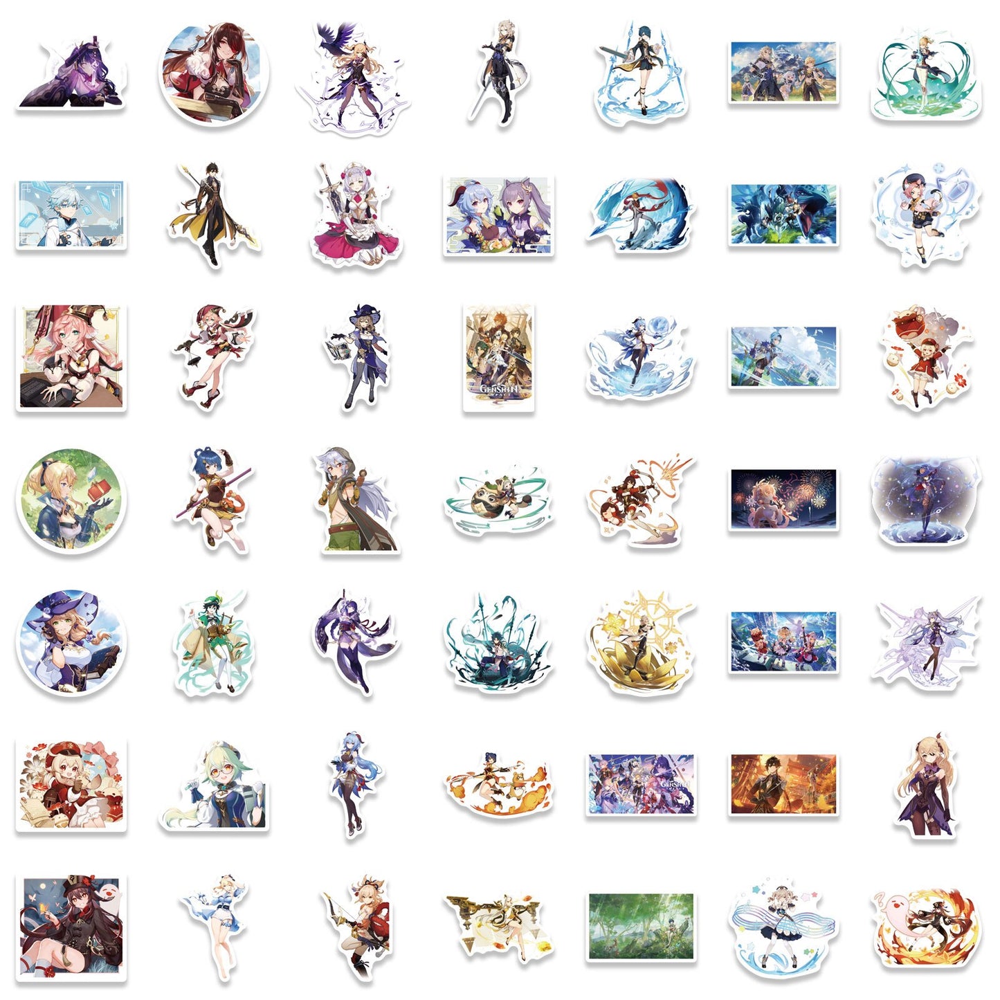 Anime Genshin Impact Game Stickers