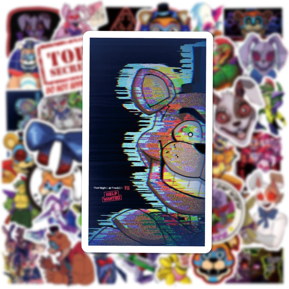50 FNAF Security Breach Graffiti Stickers