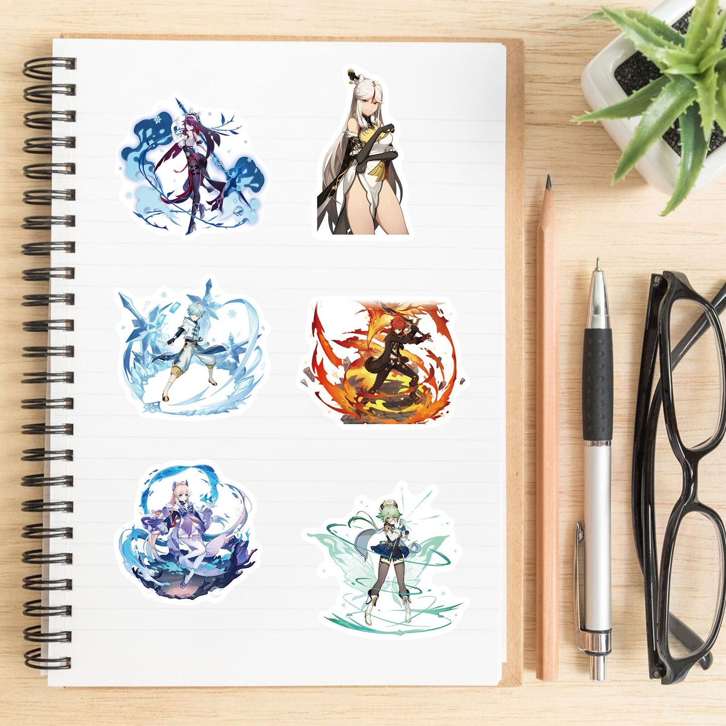 Anime Genshin Impact Game Stickers