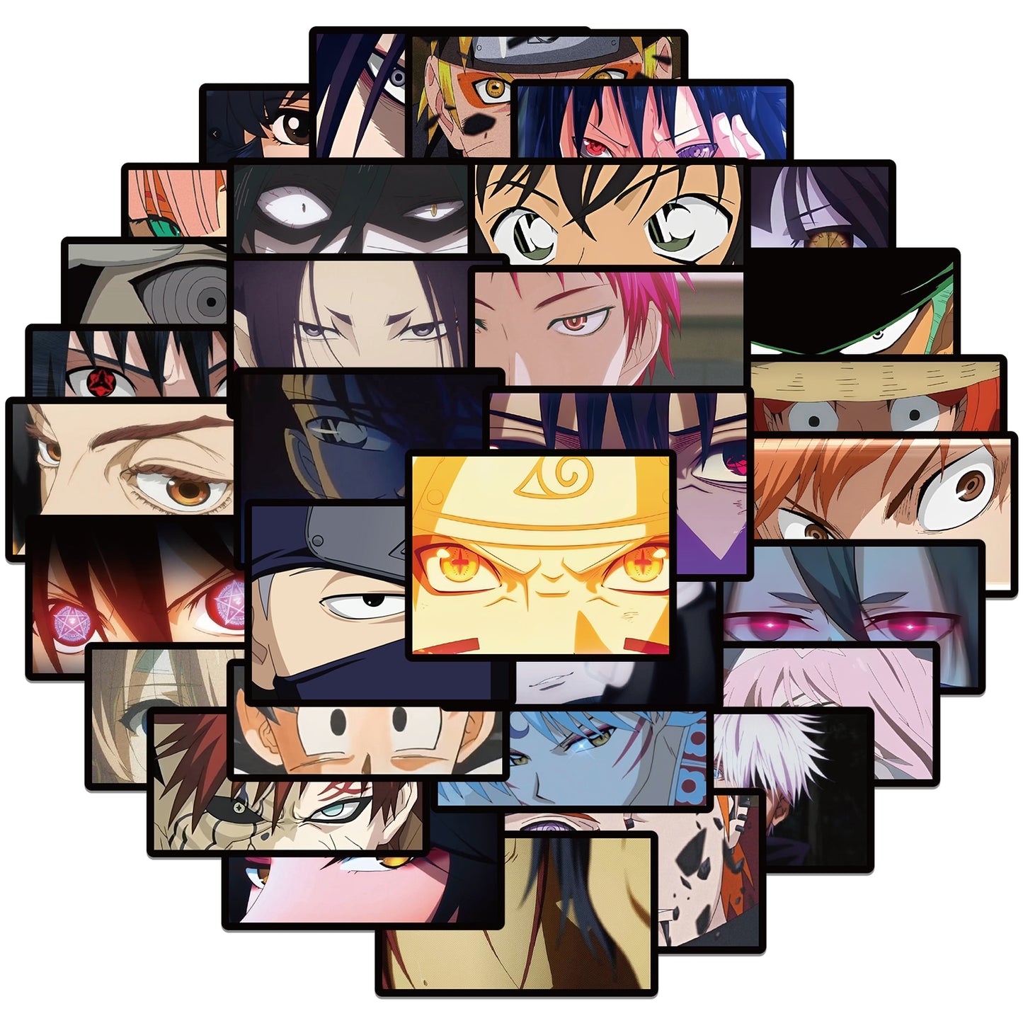 Anime Character Naruto Eyes Graffiti Stickers