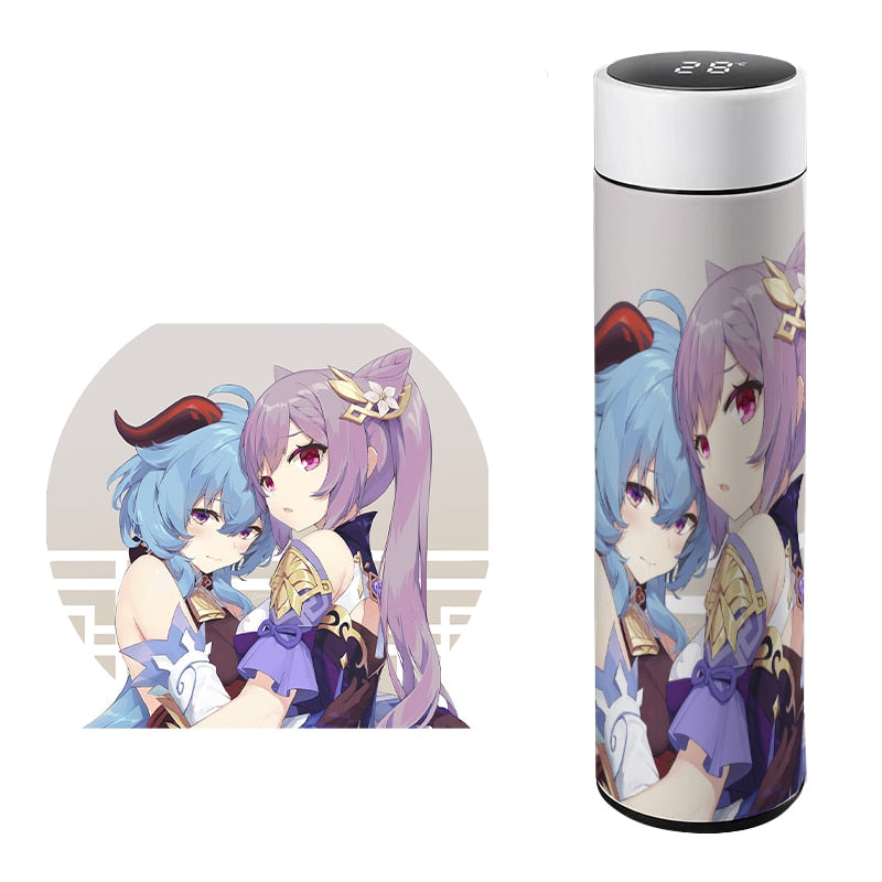 Kaeya Zhongli Cosplay Anime Water Bottle
