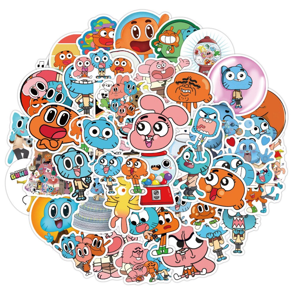 The Amazing World of Gumball Stickers 10/30/50/100 Stickers