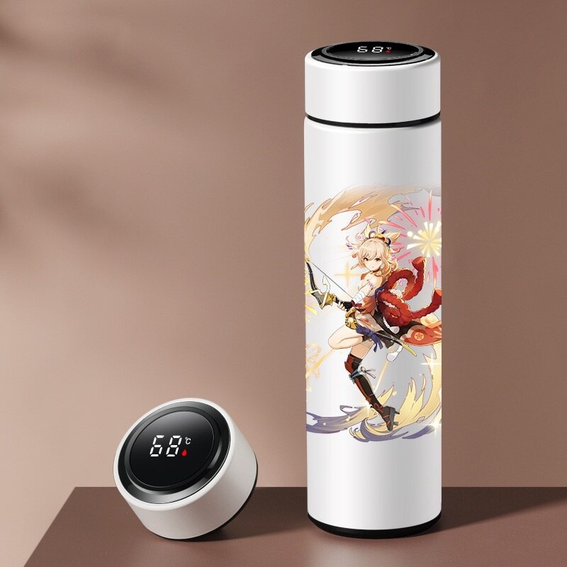 Anime Genshin Impact Vacuum Cup Thermos Smart Water Bottle