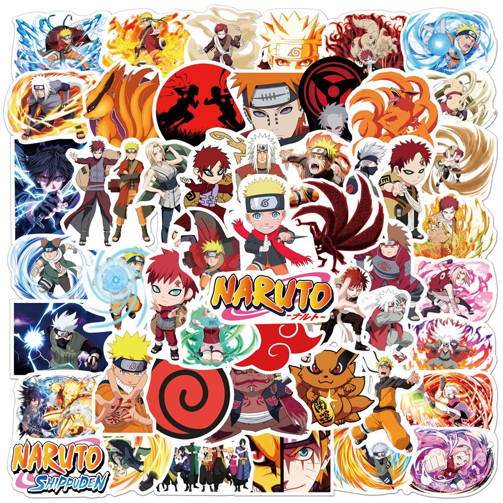 Anime Naruto Collection Various Stickers 50pcs