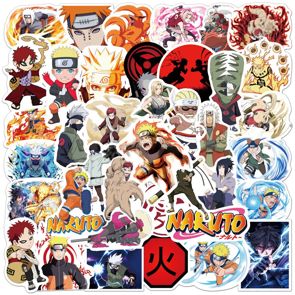 Anime Naruto Collection Various Stickers 50pcs