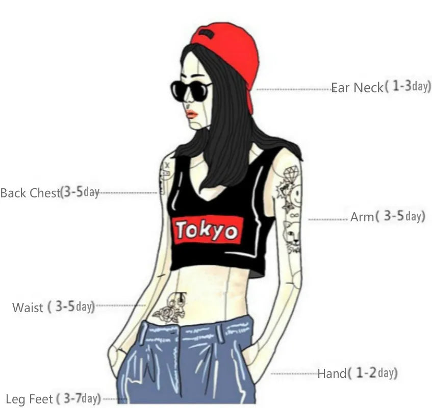 Curse Kyubi Naruto Curse Temporary Tattoos