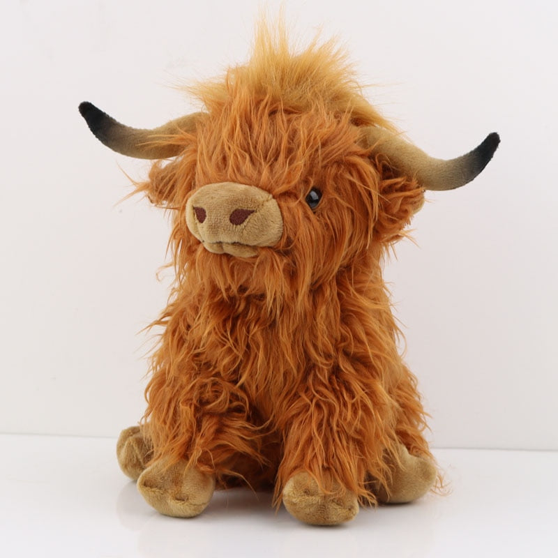 Simulation Highland Cow Plush Animal Stuffed