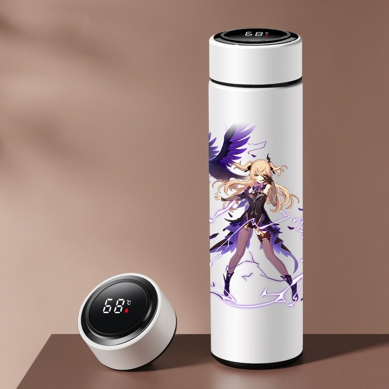 Anime Genshin Impact Vacuum Cup Thermos Smart Water Bottle