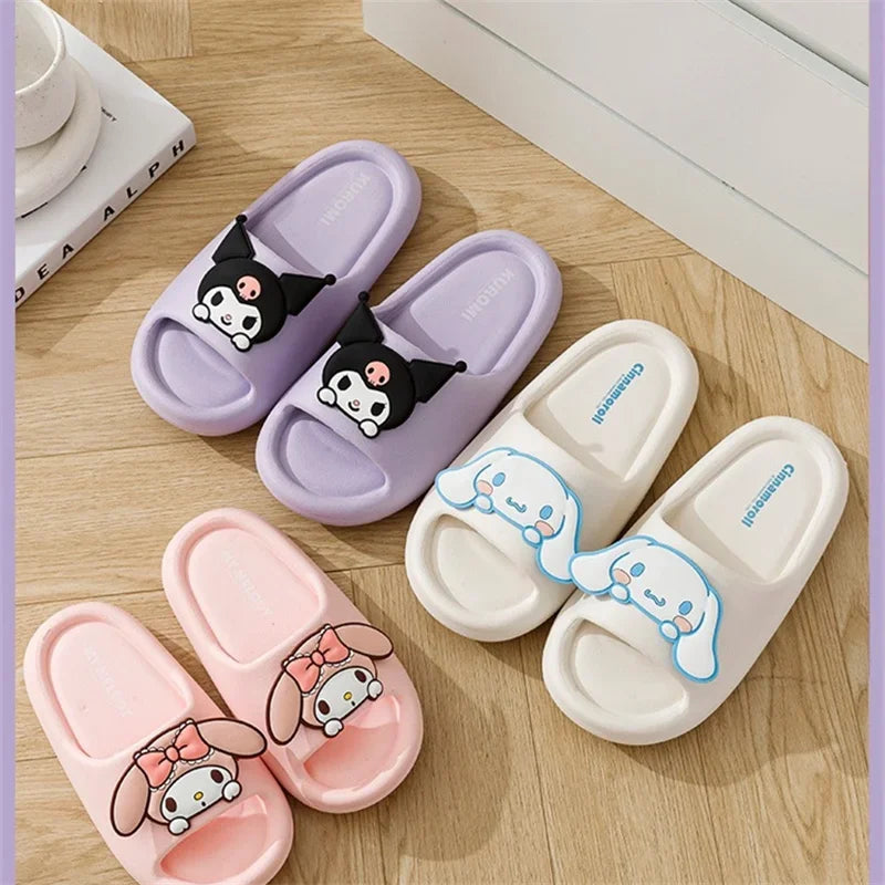 Cute Slides featuring Kuromi, My Melody Cinnamoroll Non-slip Outdoor Beach Shoes