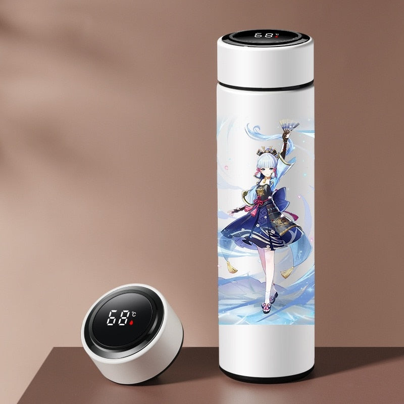 Anime Genshin Impact Vacuum Cup Thermos Smart Water Bottle