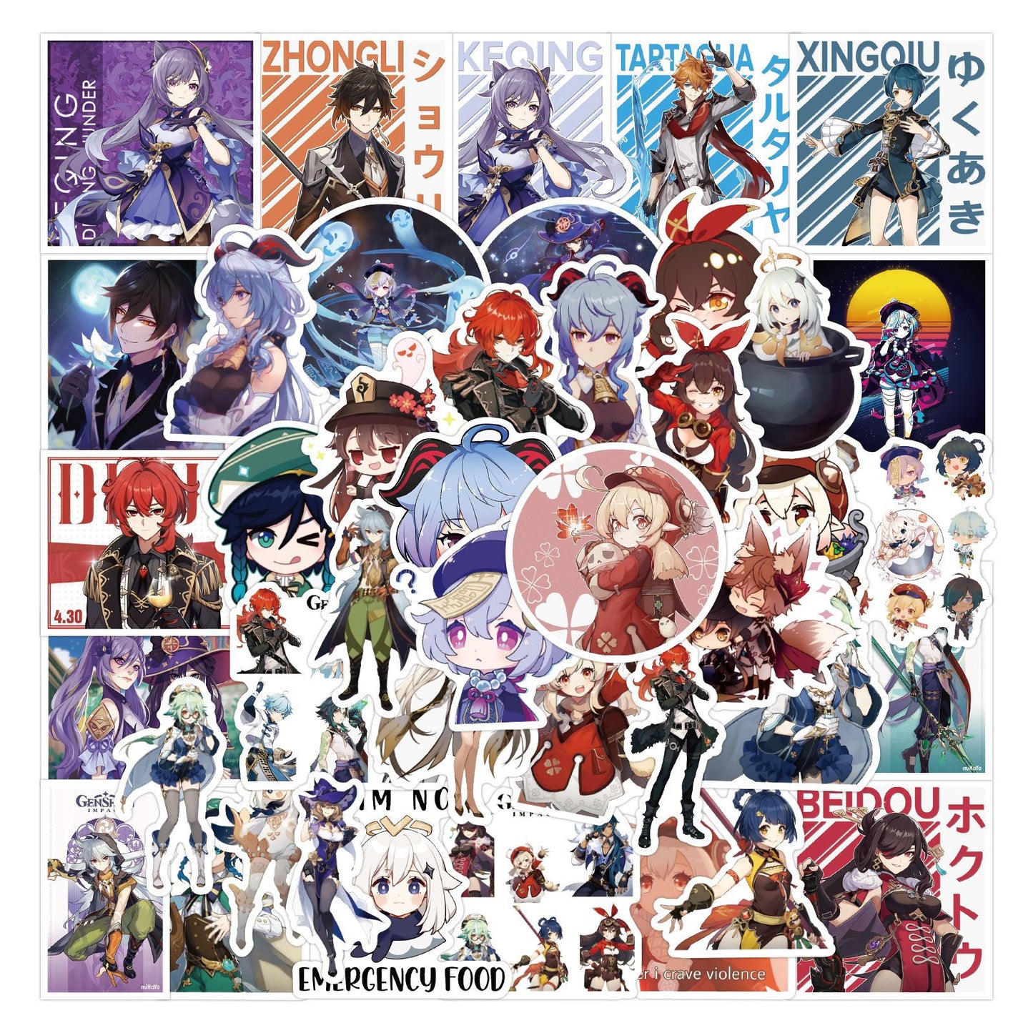 Genshin Impact Stickers 500 Sticker Roll