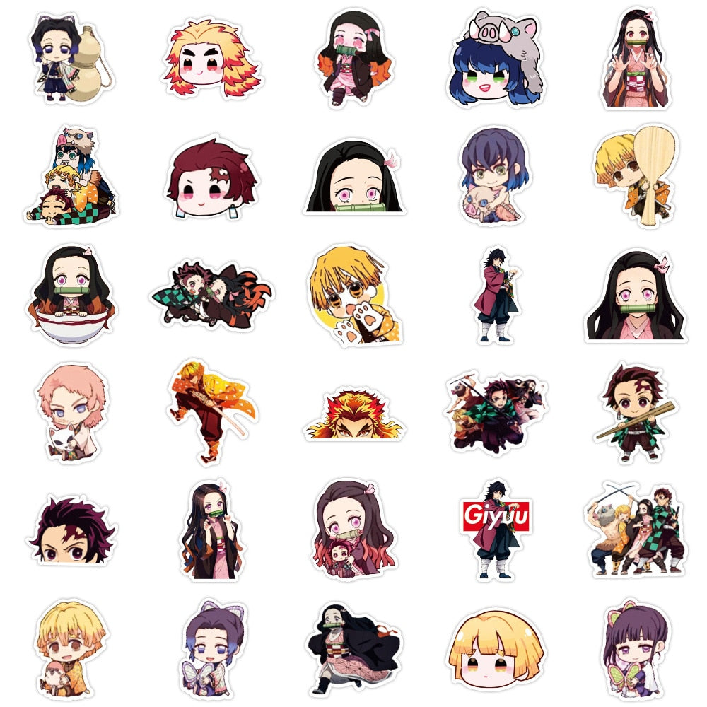 Cool Anime Demon Slayer Stickers 300pcs