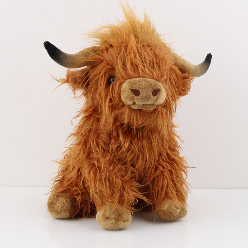 Simulation Highland Cow Plush Animal Stuffed