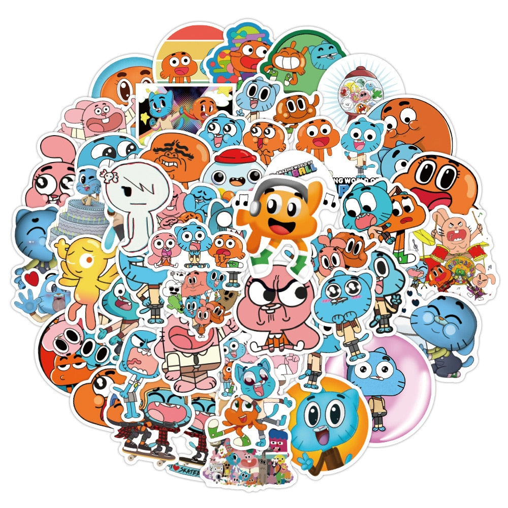 The Amazing World of Gumball Stickers 10/30/50/100 Stickers