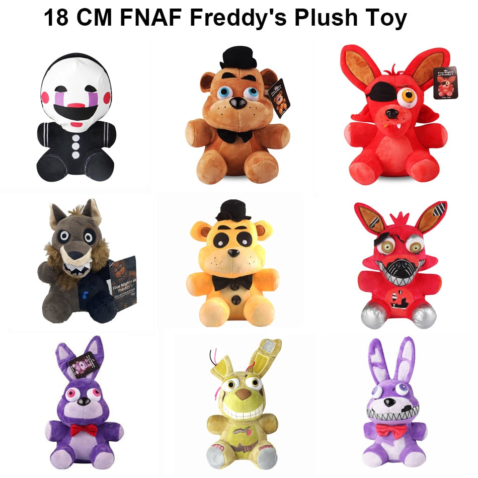 FNAF Stuffed Plush Freddy Fazbear Foxy Rabbit Bonnie Chica