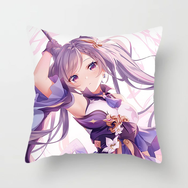 Genshin Impact Square Pillow Case  Cover
