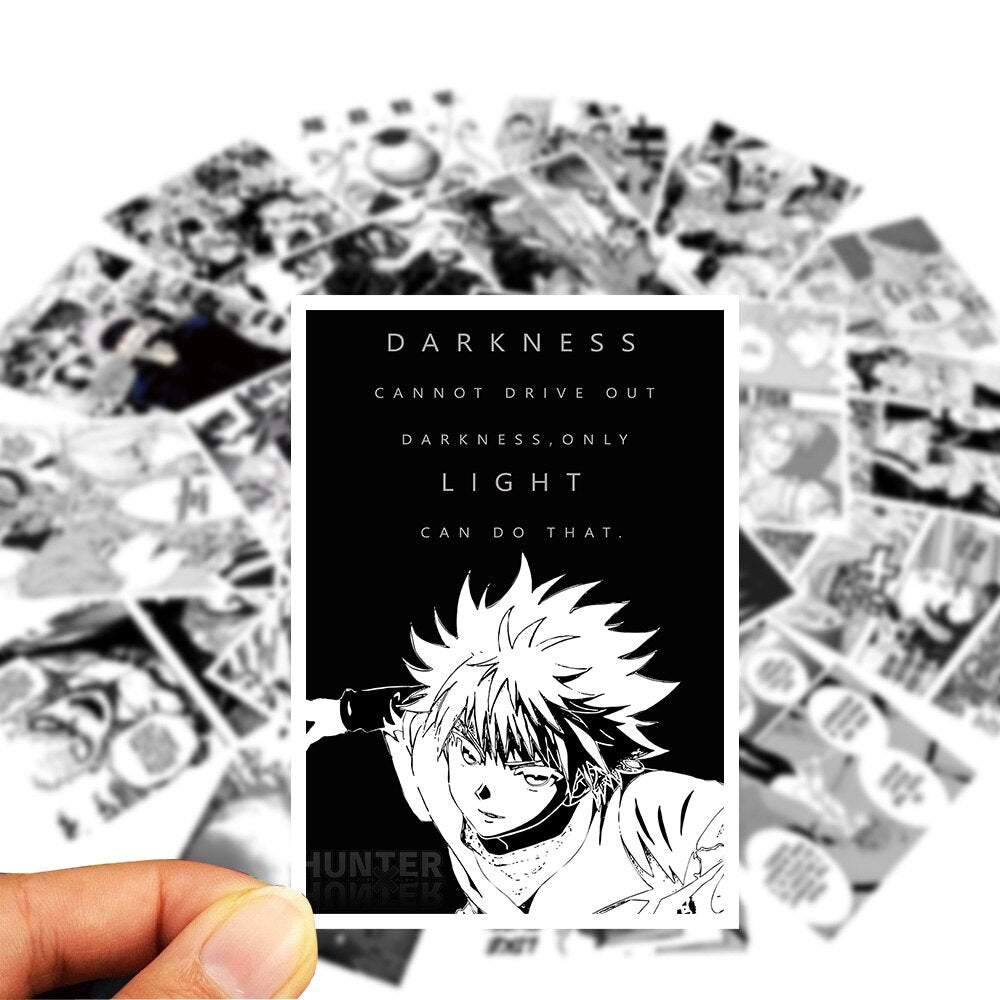 Black And White Anime Posters Demon Slayer Waterproof Stickers