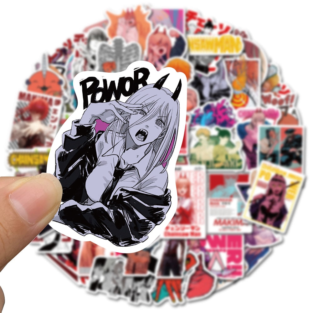 Anime Stickers Chainsaw Man Graffiti Vinyl Decals Sticker