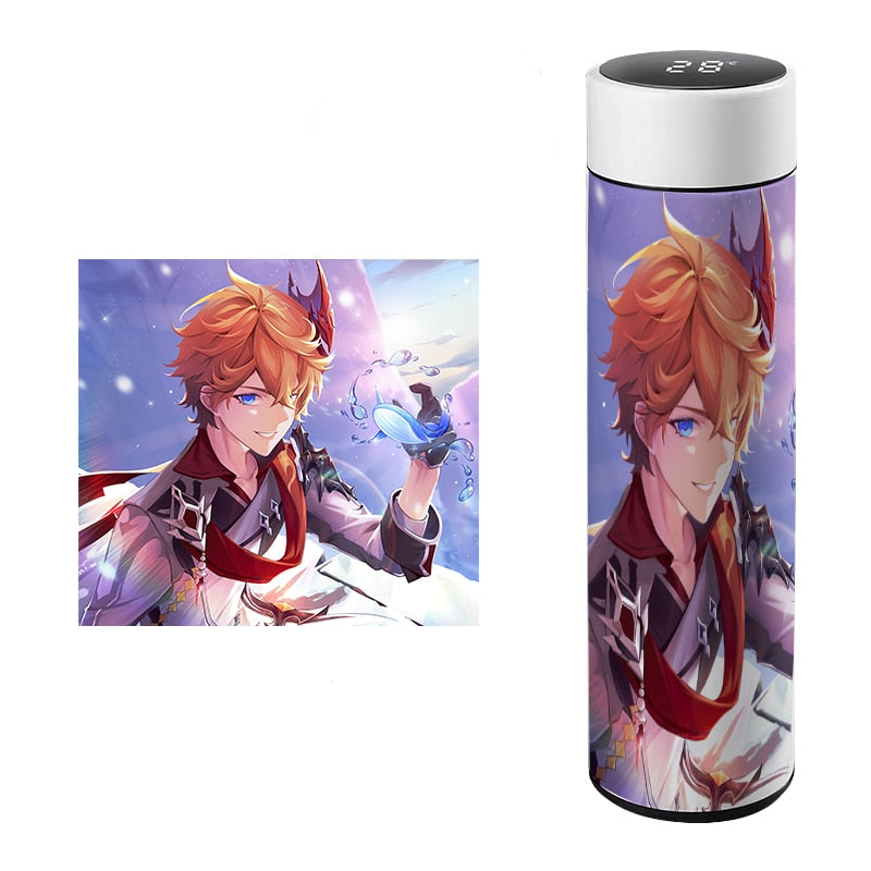 Kaeya Zhongli Cosplay Anime Water Bottle