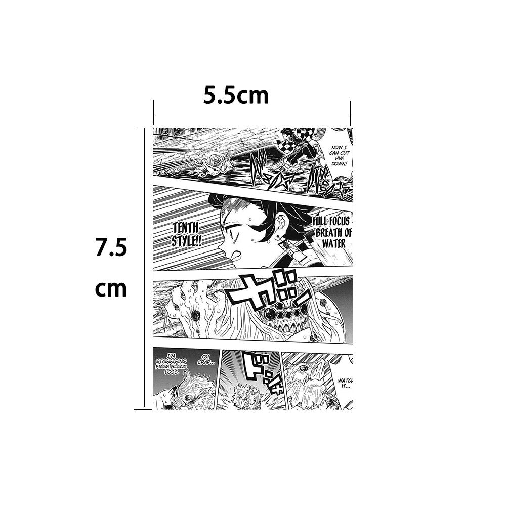 Black And White Anime Posters Demon Slayer Waterproof Stickers