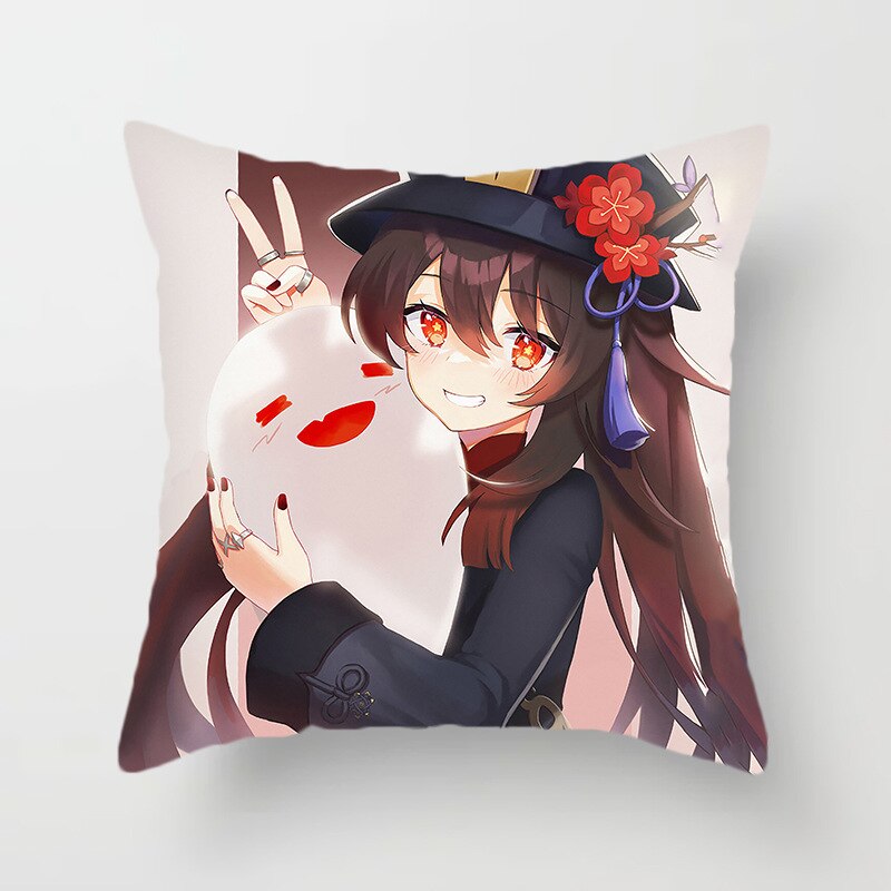 Genshin Impact Square Pillow Case  Cover
