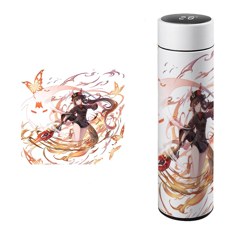 Kaeya Zhongli Cosplay Anime Water Bottle