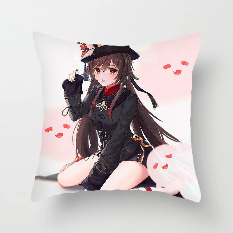 Genshin Impact Square Pillow Case  Cover