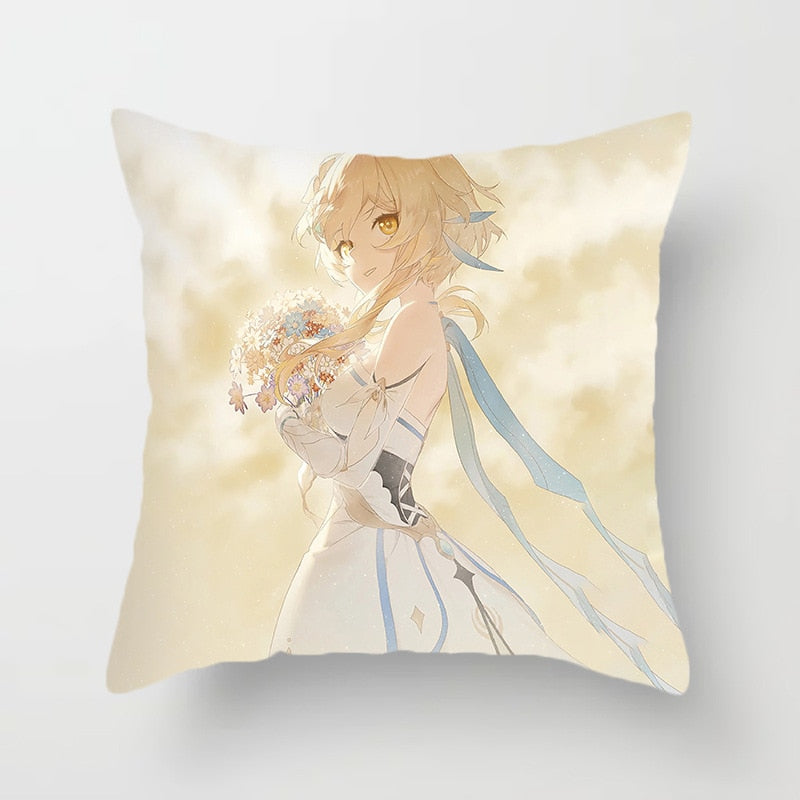 Genshin Impact Square Pillow Case  Cover