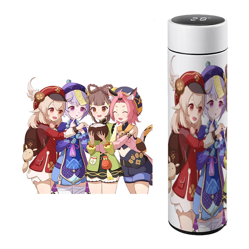 Kaeya Zhongli Cosplay Anime Water Bottle