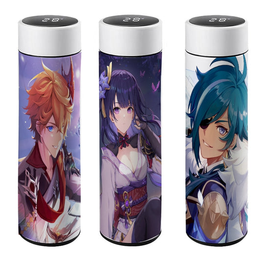 Kaeya Zhongli Cosplay Anime Water Bottle