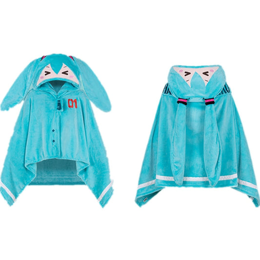 Anime Hatsune Miku Kawaii Hooded Blanket